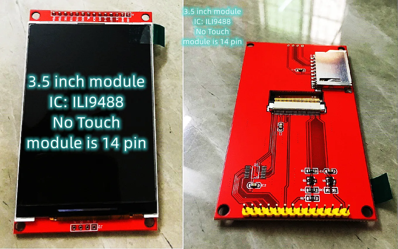 Module d'affichage TFT LCD 4 pouces HURRISE ILI9488 Driver - Résolution