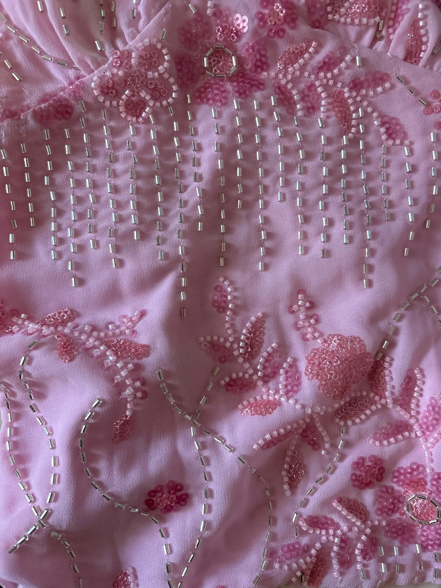 Women's Y2K Sequin & Pearl Embellished Halter Camisole photo review