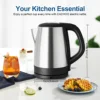 Electric Tea Kettle - CACHOO 1.7L Stainless Steel Electric Kettle with LED Indicator, Fast Boil Hot Water Boiler 5
