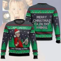 Home alone Christmas Ugly Sweater Funny Holiday Plus Size Pullover Xmas Party Costume Family Kids Christmas Sweater Gift 2026 6