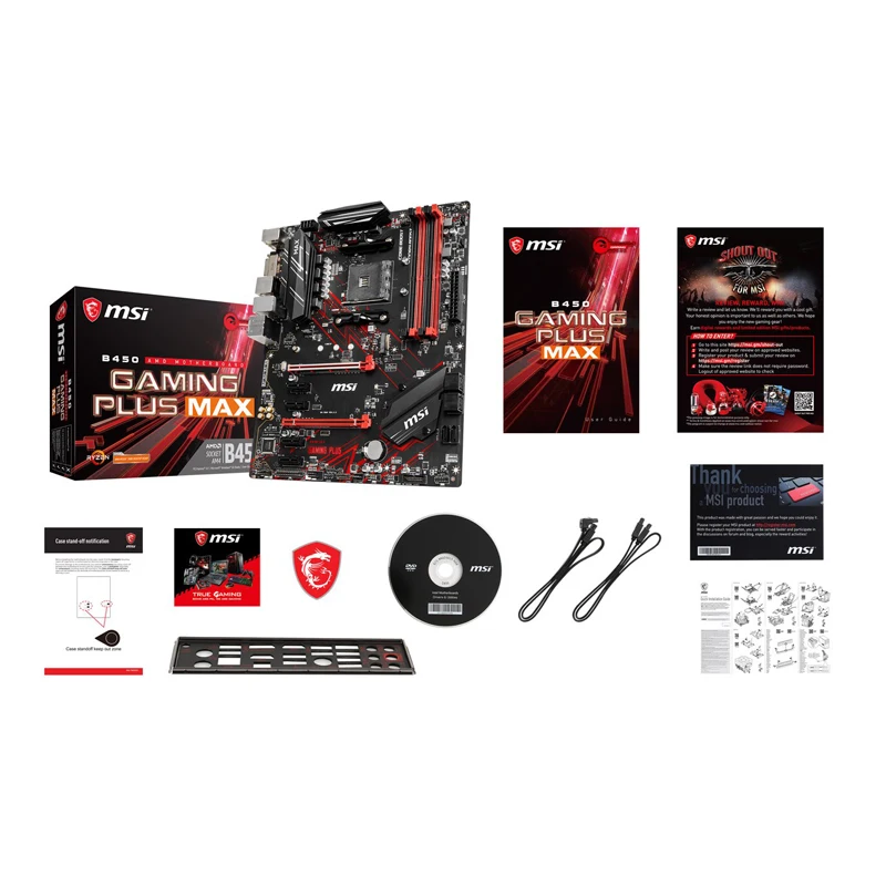 Msi b450 gaming plus max комплект. Msi 450. B450 msi gaming plus clr cmos. Msi b450 plus max болты для крепления к корпусу. Msi b450 gaming plus max поддерживаемые процессоры.