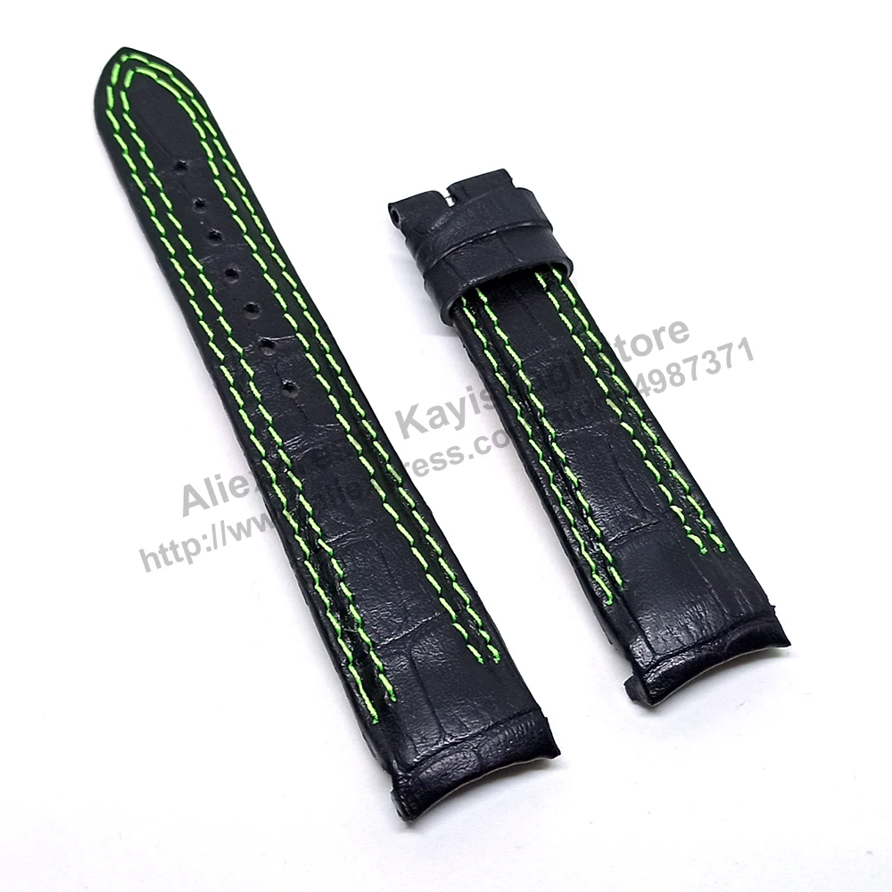 Cinturino Per Cinturino In Vera Pelle Nera Fatto A Mano Da 21Mm Compatibile Per Seiko Sportura Snae97P1 - 7T62-0La0