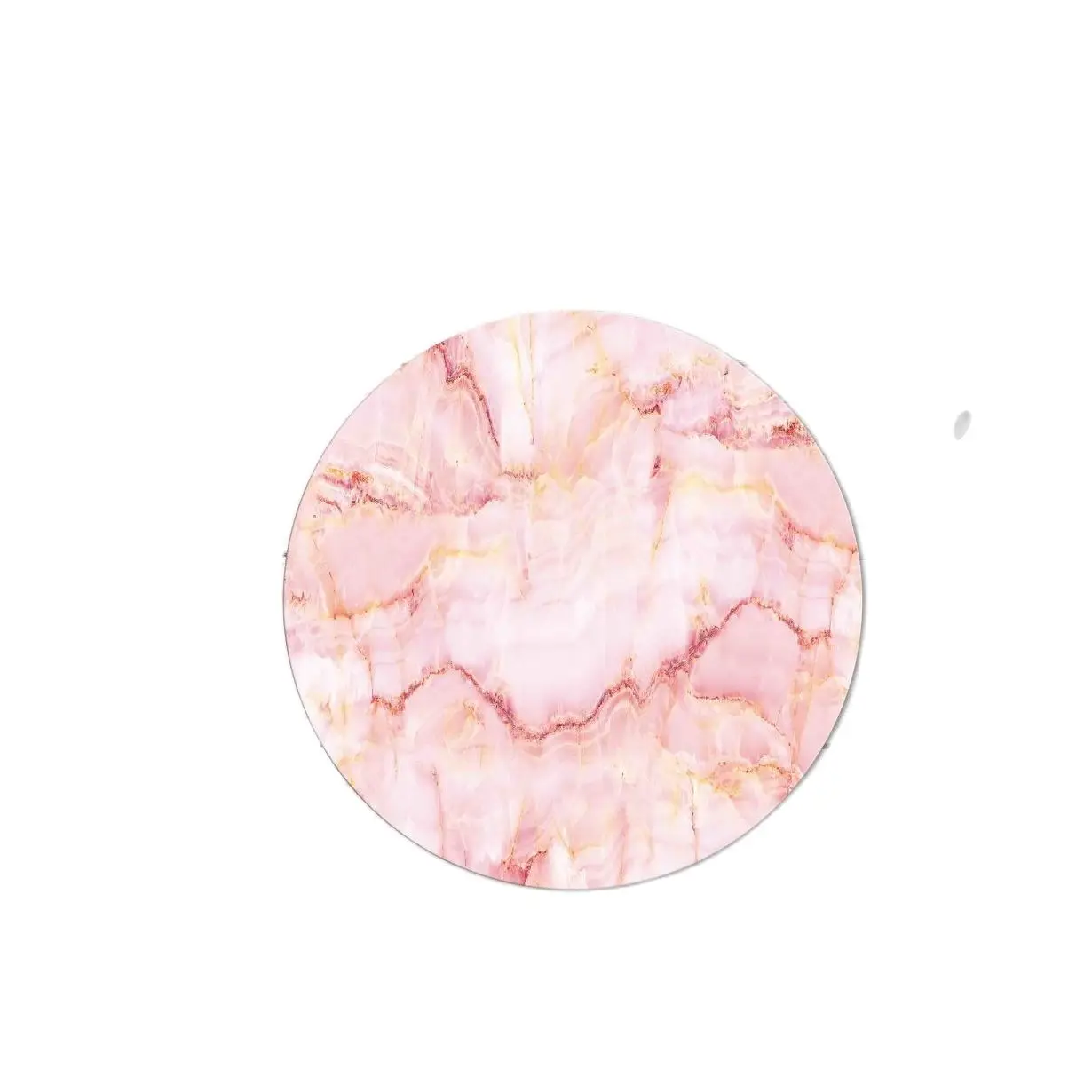 

Kitchen Chopping Cutting Board Tempered Glass Oval Cutting Board Cake Base Pink Marble Looking Glass Cutting Board Glass 32 cm diameter