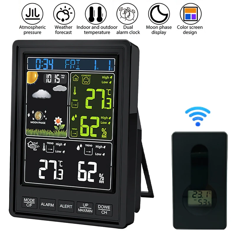 MultifunctionWeatherStationAlarmClockThermometerHygrometer