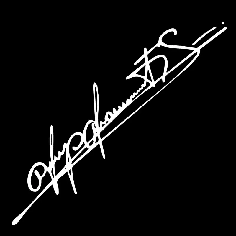 Personalized Car Sticker Schumacher Art Signature Lamp Eyebrows Die-Cut Auto Parts Decoration Vinyl Decals