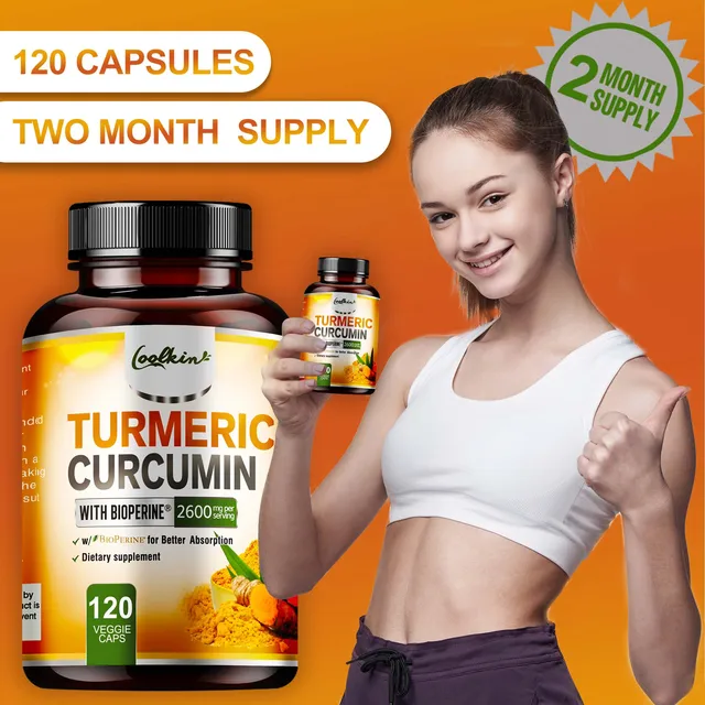 2226-8df8e6.jpg Turmeric Curcumin - 95% Curcumin & Bioperine - Highly Absorbable Turmeric Supplement, Joint & Digestion Health - 120 Capsules
