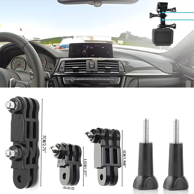 Supports adhésifs plats et incurvés pour casque d'appareil photo, bras pivotant réglable pour GoPro Hero Insta360 DJI Osmo, accessoires de caméra d'action 3