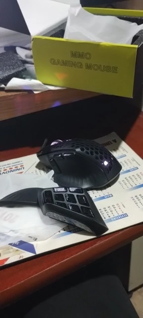 SOLAKAKA SM809 Wired RGB Gaming Mouse 22800 DPI MMO photo review