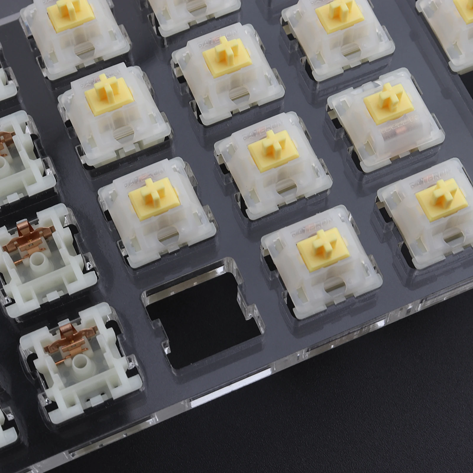 teclado mecânico, Gateron, cereja Outemu, Kailh Switches, placa de lubrificação