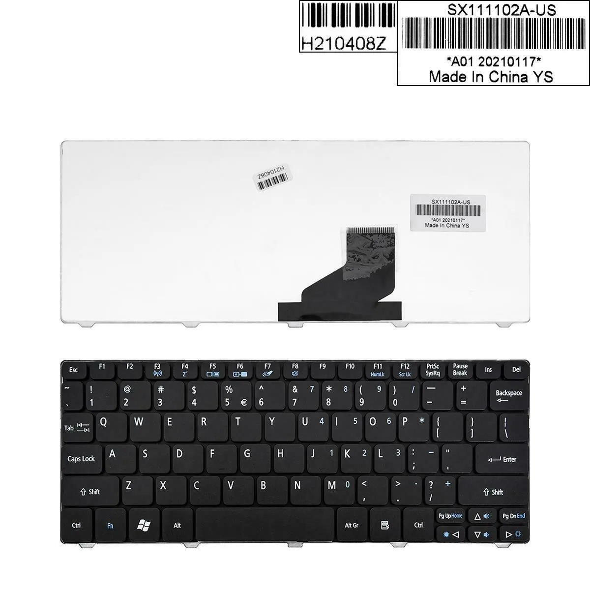 

New US Layout Keyboard For ACER ONE 532H 521 D255/GATEWAY LT21 BLACK US