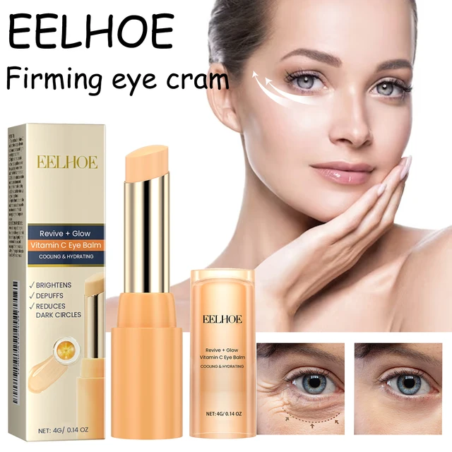 EELHOE Vitamin C Augencreme, nährend, entfernt Augenringe, verblasst feine Linien, verbessert die Hautelastizität, strahlende Augen-Hautcreme