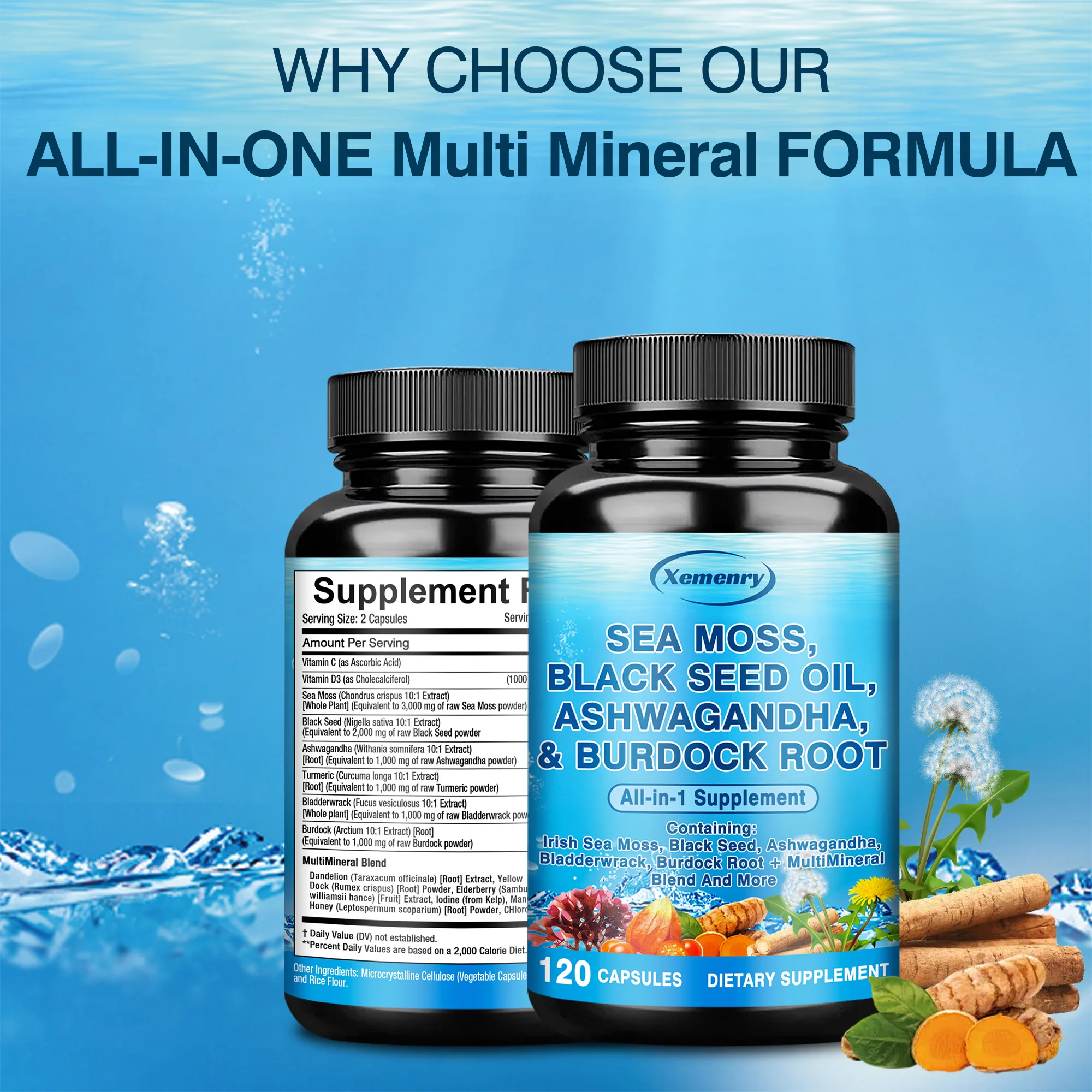 Energy and Immunity Boosting Sea Moss Capsules