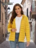 TACVASEN Full Zip Up Hooded Puffer Jacket Womens Winter Quilted Warm Coats Casual Windbreaker Padded Lightweight Outdoor Outwear 3