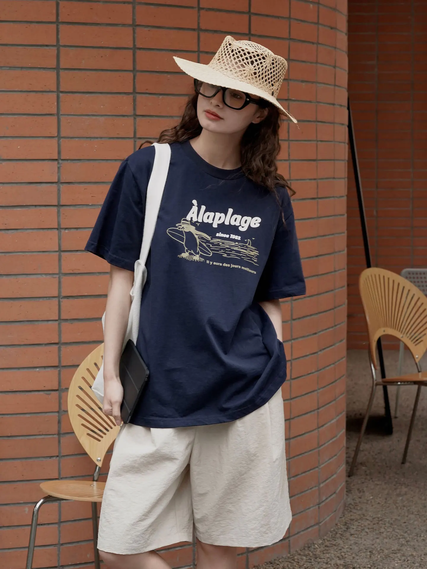 

woman summer color t-shirt with print