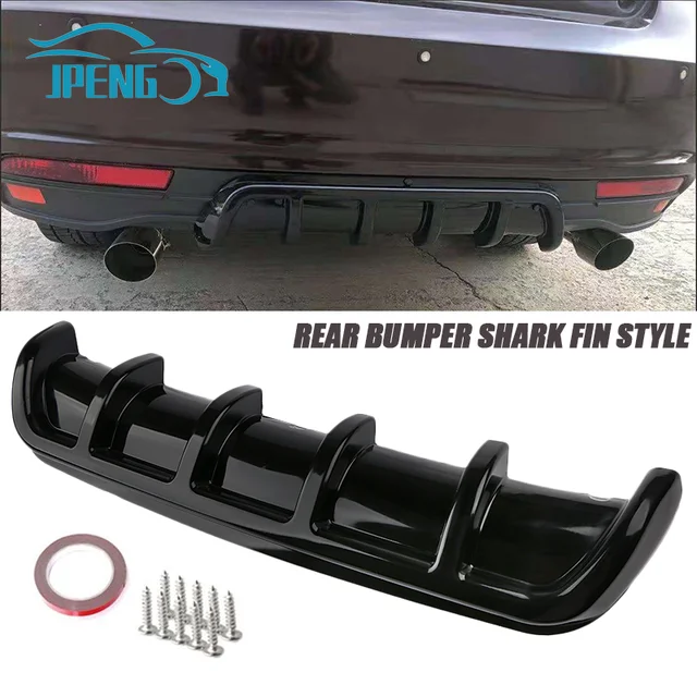 Universal Rear Diffuser Fins Car Rear Bumper Lip 4pcs Car Rear Bumper Lip  Spoiler Splitter Bumper Chassis Fins Car Modified - AliExpress