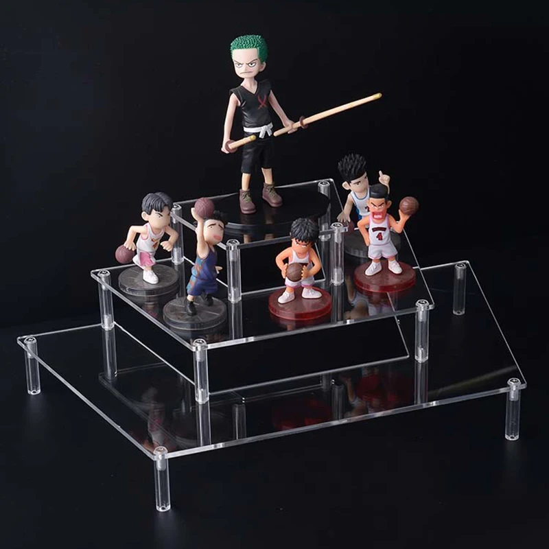 

Trapezoid Acrylic Display Stand For Anime Figures Cupcake Shelf Organizer Dessert Holder Jewelry Perfume Cosmetics Display Riser