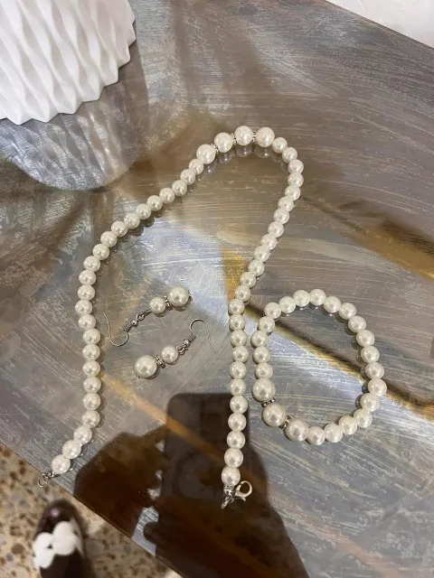 Simulated Pearls Jewelry Set photo review
