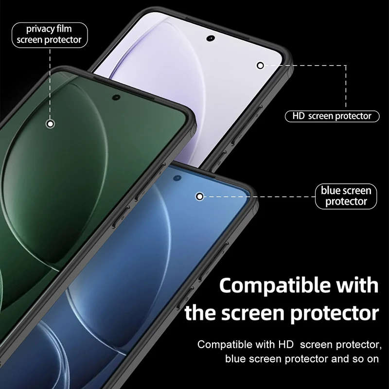Matte & Clear Rugged Armor Military Shockproof Protective Phone Case Back Cover