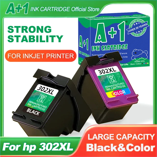 Remanufactured HP 302XL Black / Colour Ink Cartridges