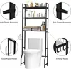 Over The Toilet Storage 3 Tier Over Toilet Bathroom Organizer Wooden Bathroom Space Saver Freestanding Above Toilet Stand with 4 4