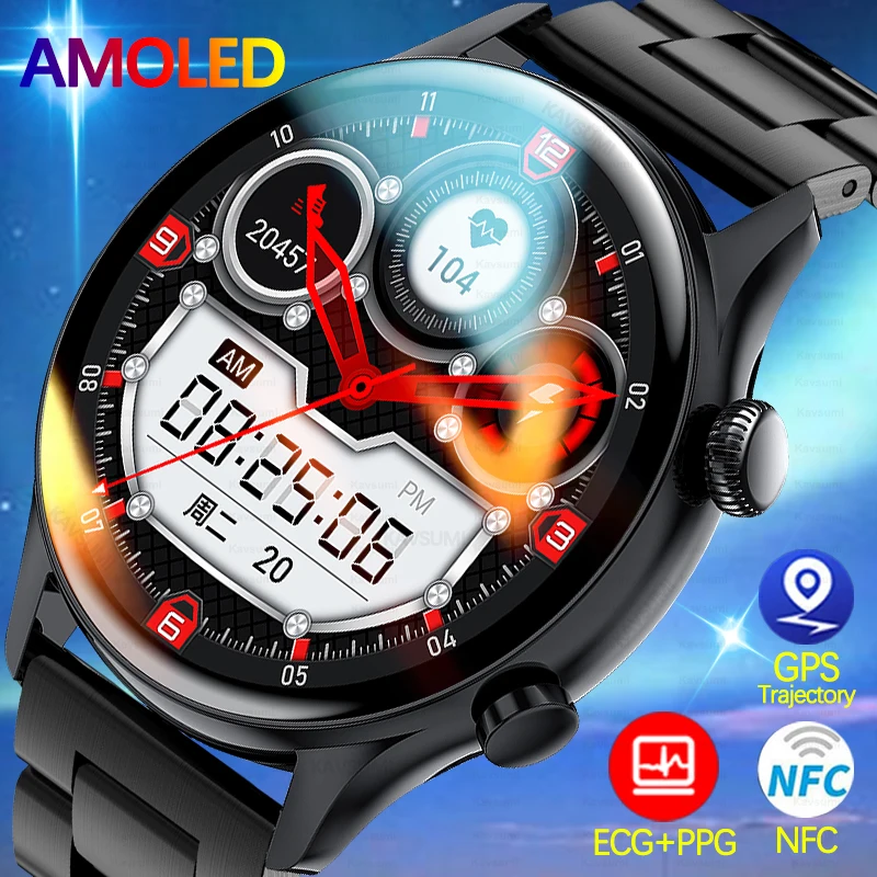 

2023 Luxury Smart Watch Men NFC BT Call Fitness IP68 Waterproof Sports Heart Rate ECG Test Smartwatches For Women Xiaomi Huawei