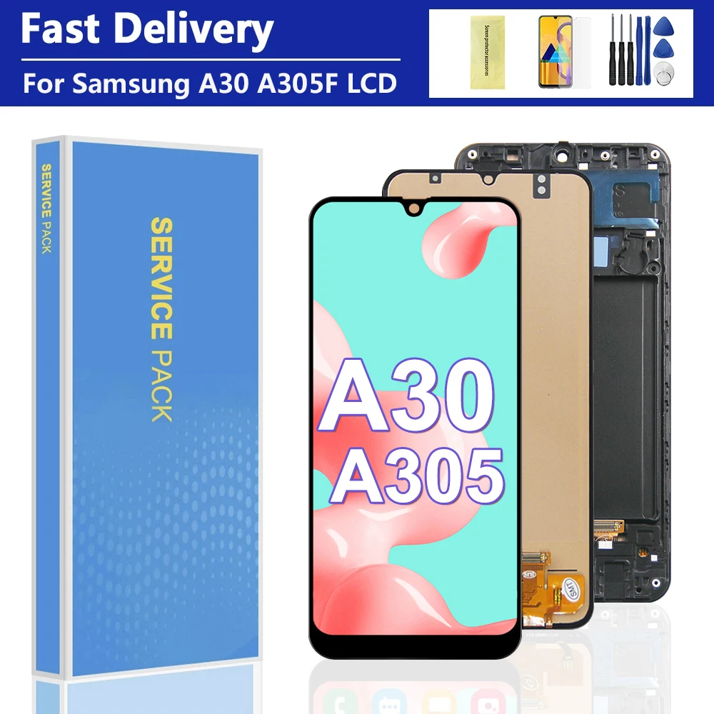 6-4-Display-For-SAMSUNG-A30-A305-DS-A305FN-A305G-A305GN-A305YN-LCD ...