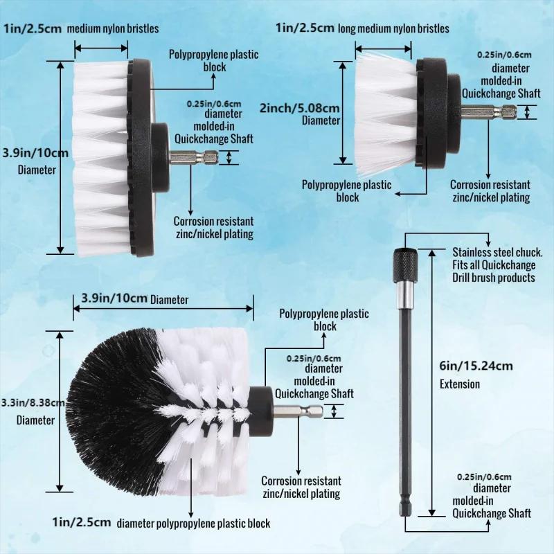 4 Spazzole In Ottone Per Pulizia - Mini Spazzole Per Metallo, Saldature, Ruggine E Ugelli 3D