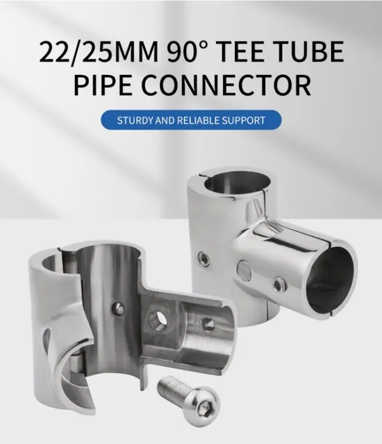 Giunto A T In Acciaio Inox 316 Per Barche - Connettore 90&deg; Per Tubi 25mm E 22mm | Grado Marino