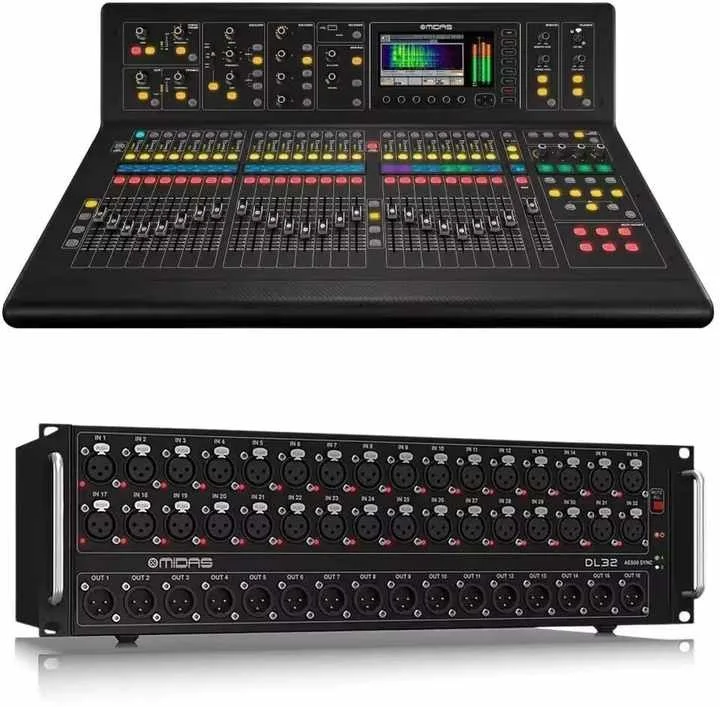 Midas M32R 라이브 디지털 믹서, DL32 스테이지 박스 포함, 신제품