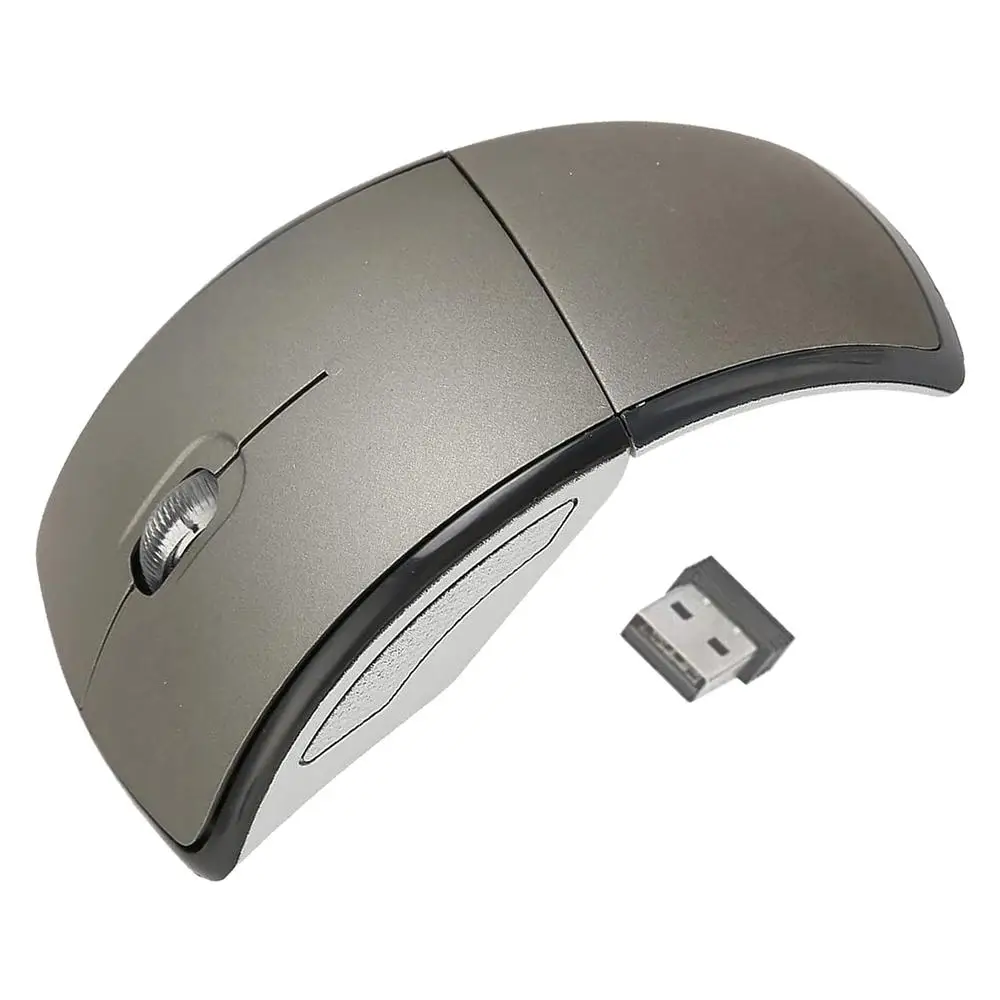Mouse Inalámbrico ClickerGrey, MXCGE-001, 1 Pza. Inalámbrico Plegable, 2.4GHz, USB 2.0, 1600DPI, Óptica, 3.0V, 2 Botones, 1 Ruedilla, Gris., Ratón Inalámbrico Plegable