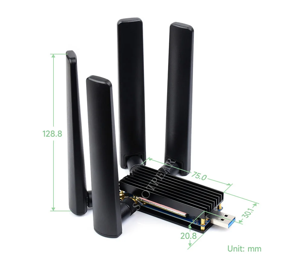 Port, 5G Placa De Expansão Dongle, Quatro