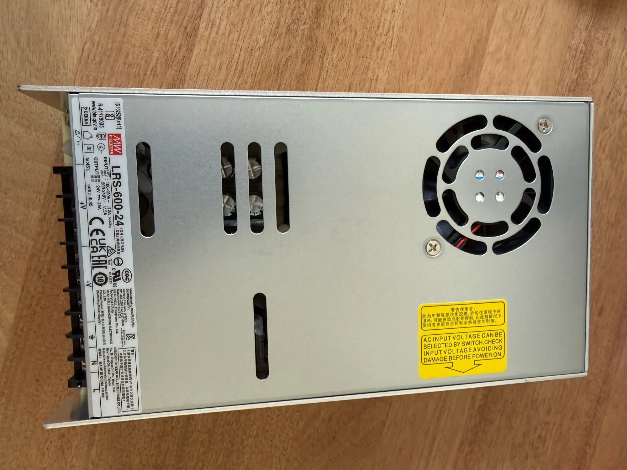 Original Mean Well RS-15/25 LRS-35/50/100/150/200/350/450/600 Series Meanwell 3.3V 5V 12V 15V 24V 36V 48V Switching Power Supply photo review