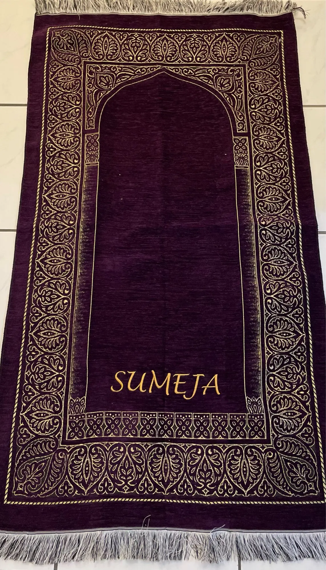 Coffret tapis de prière luxe personnalisé + Tasbih