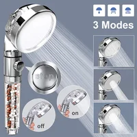 Bathroom Shower Head Water Saving High Pressure Nozzle Bath Sprayer Tourmaline Anion Stone Filter Rainfall Handheld Shower Head 1