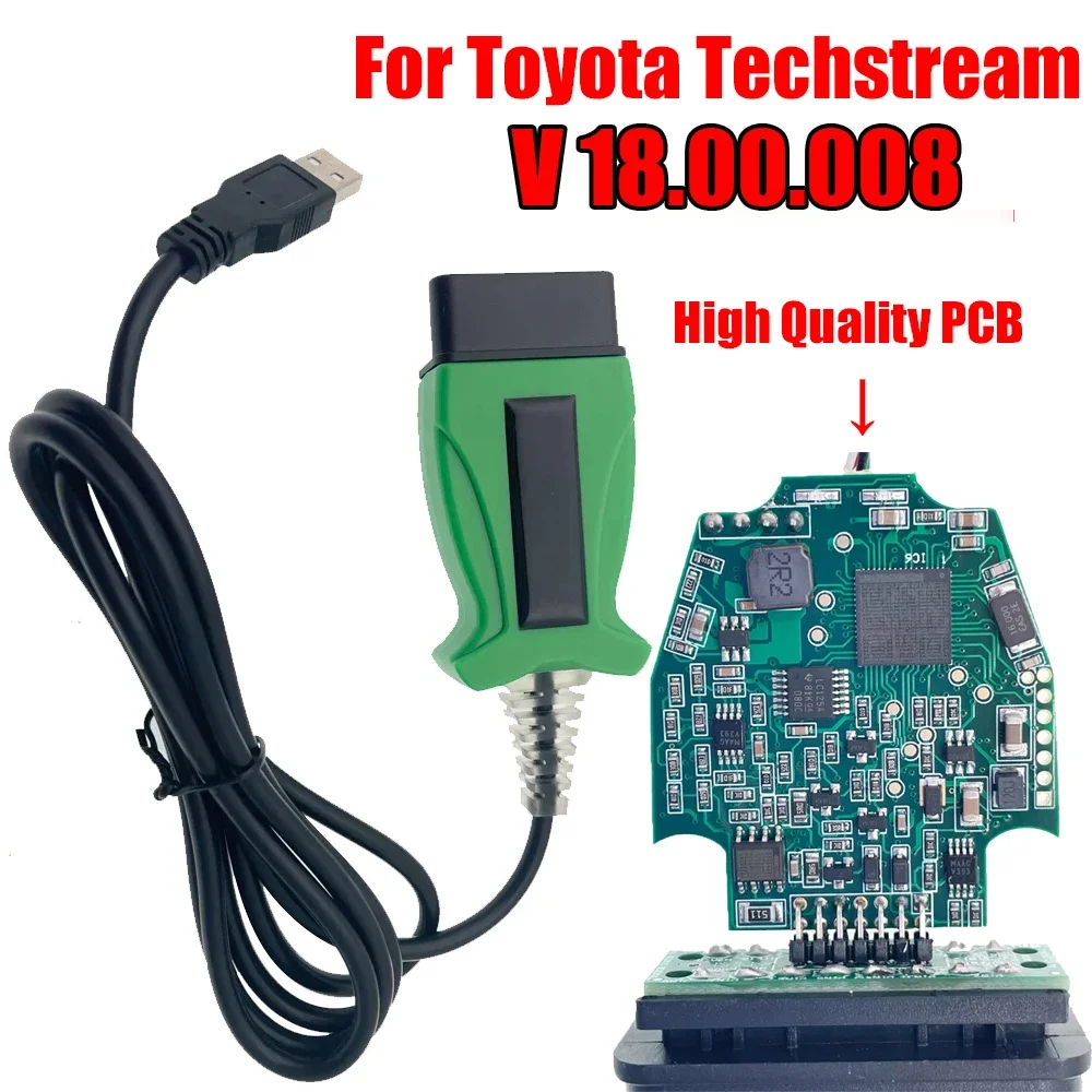 DLC3 Techstream V18.00.008 per Toyota 2 TIS V165 J2534 Passthru OBD2 OBDII Cavo diagnostico per auto scanner fino a 2023 anni - Image 2