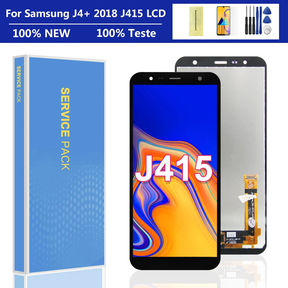 Vitre tactile + Écran original pour Samsung Galaxy J4 Plus et
