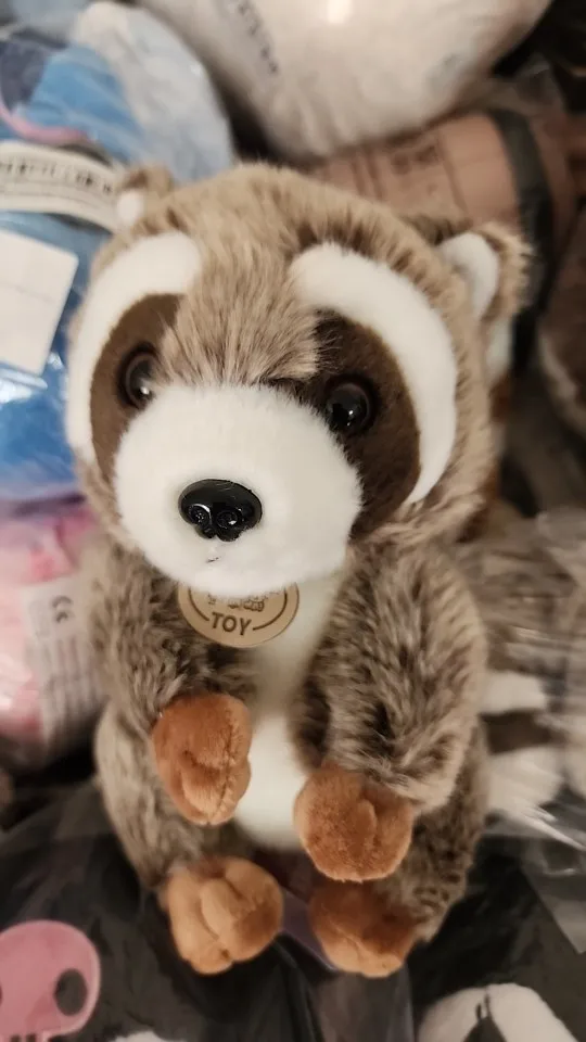 Kawaii Raccoon Plush Toy with Bells photo review