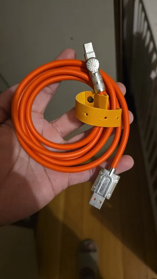 120W USB Type C Cable 180° Rotating 6A Cable Fast Charging Data Cable Data Line PD USB To Type C photo review