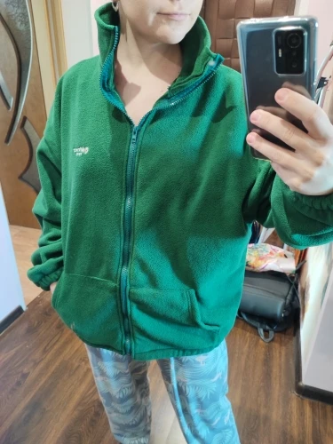 Harajuku Fleece Warme Reißverschlussjacke