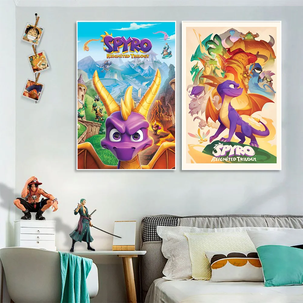 

Spyro Reignited Trilogy Game Poster Canvas Poster Bedroom Decor Sports Landscape Office Room Decor Poster Gift