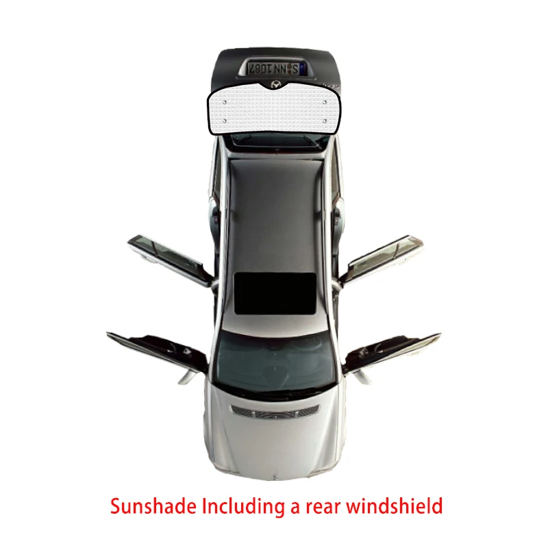 Parasole Auto Per Opel Mokka 2012-2024 - Interno Argento/Nero, Pieghevole, Isolante Termico - Foto 5