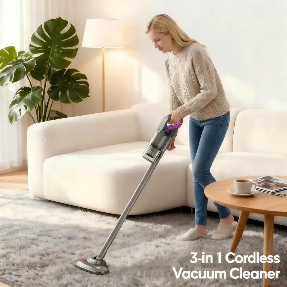 Household Cordless Vacuum Cleaner Portable 3 in 1 Multi-function Sweeping Dust Mite Dust Mite Vacuum Cleaner Carpet Car Cleaning