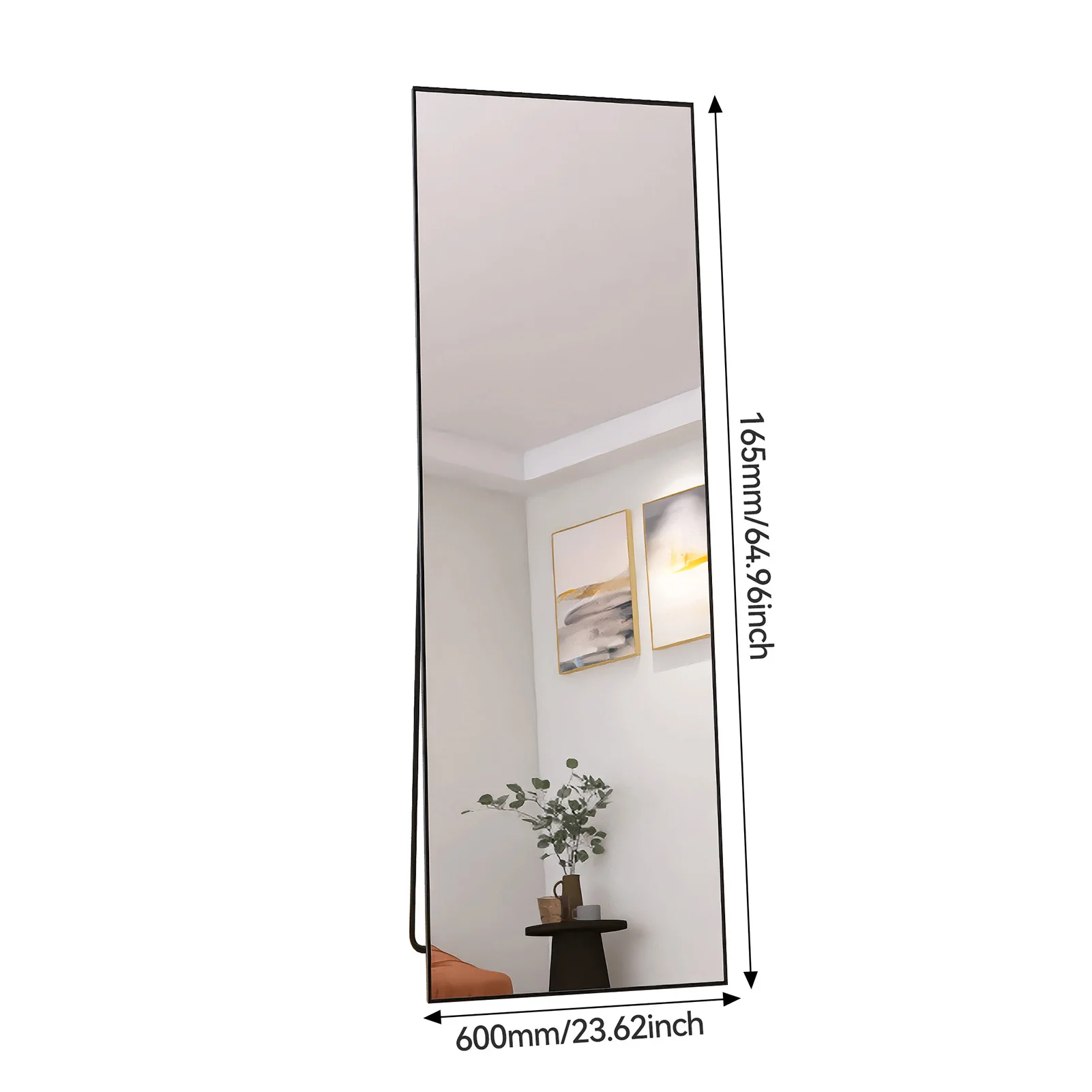 Rosahqnda Full Length Mirror 53x162cm Standing Mirror,Wall Mounted, Leanning, Floor Mirror,Full Body as Dressing Vanity Mirror