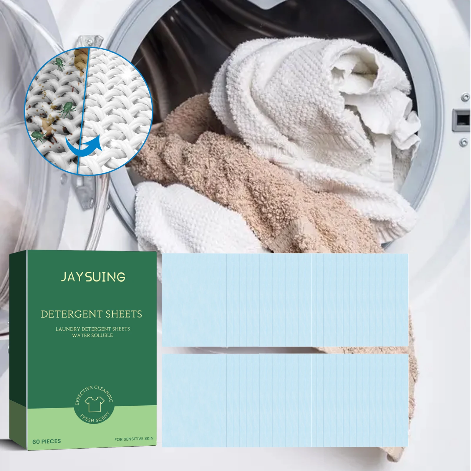 Multi Purpose Household Detergent Sheets for Laundry Cleaning