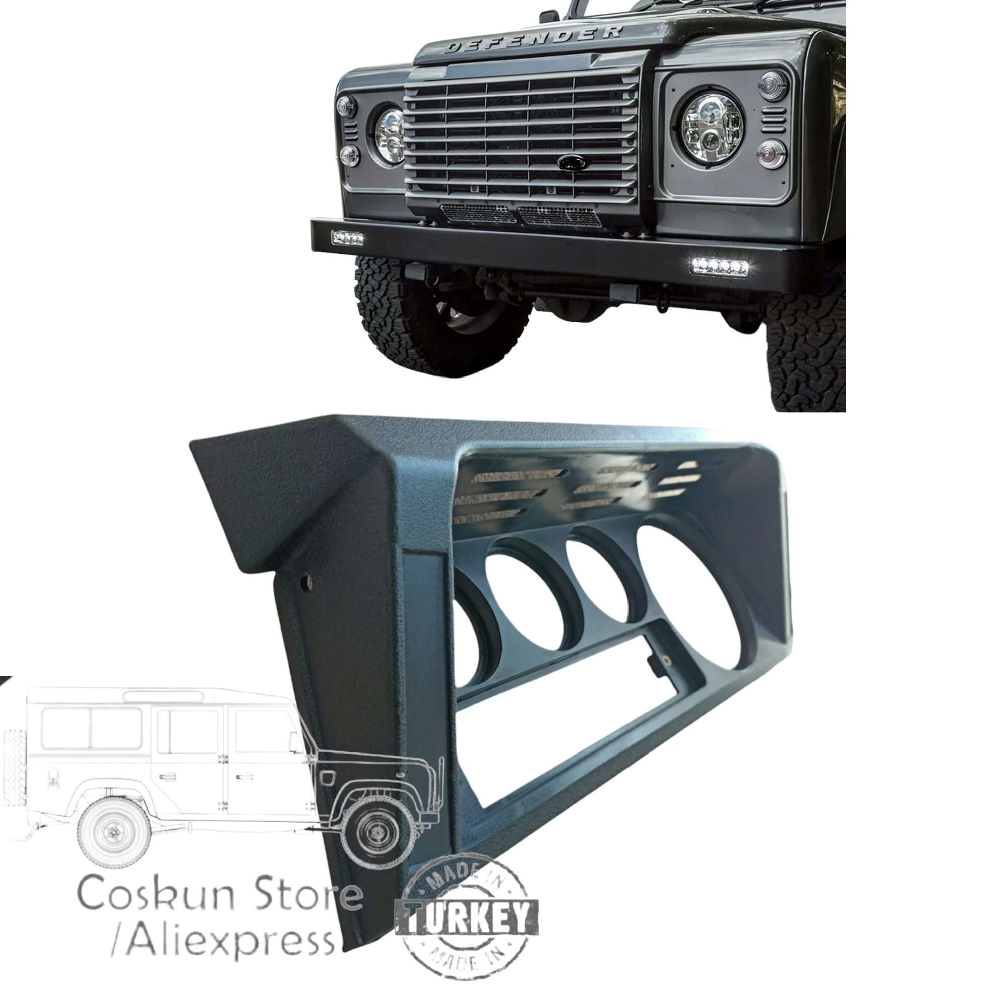 Per Land Rover Defender Cruscotto Piastra Telaio Mtc5459 Qualità Materiale Plastico Defender Perfect Fit