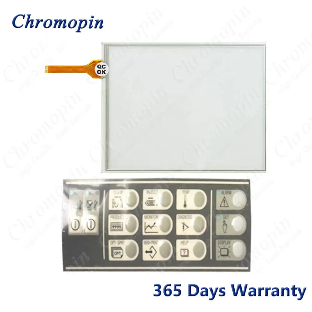

Touch Screen Panel Glass Digitizer for TOSHIBA INJECTVISOR V21 Injection Molding Machine with Membrane Film Foil Switch Keypad