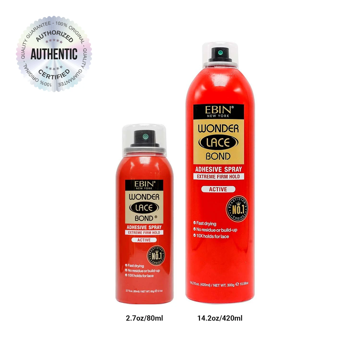Ebin New York Wonder Lace Bond Adhesive Melting Spray Extreme Firm Hold Active Use - Ultra Strong Hold, Sweat & Water-Resistant 2