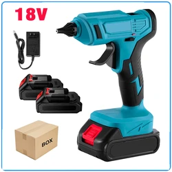 100W Cordless Electric Hot Melt Glue Gun 10 Glue Stick Anti-scald Nozzle Rechargeable DIY Repair Tool For Makita 18V Battery