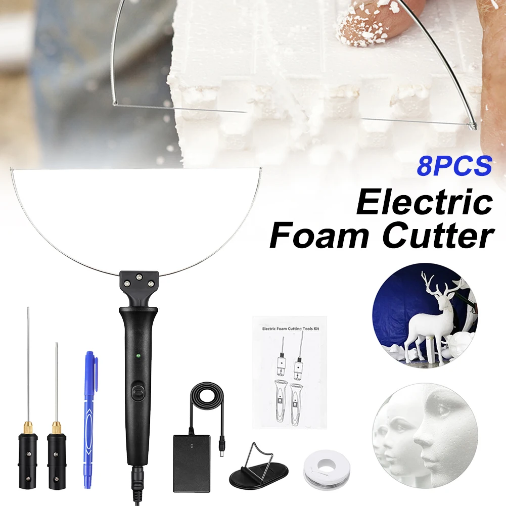 Electric Foam Cutter Kit Hot Wire Cutter 0-300℃ Temperature Adjustable Foam Cutting Pen Styrofoam Cutting Tool With 3 Tips