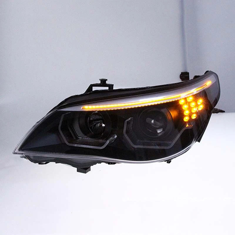 Car LED Headlight Lighting 20032010 For BMW 5 Series E60 Angel Eye Turn Signal Streamer Dynamic